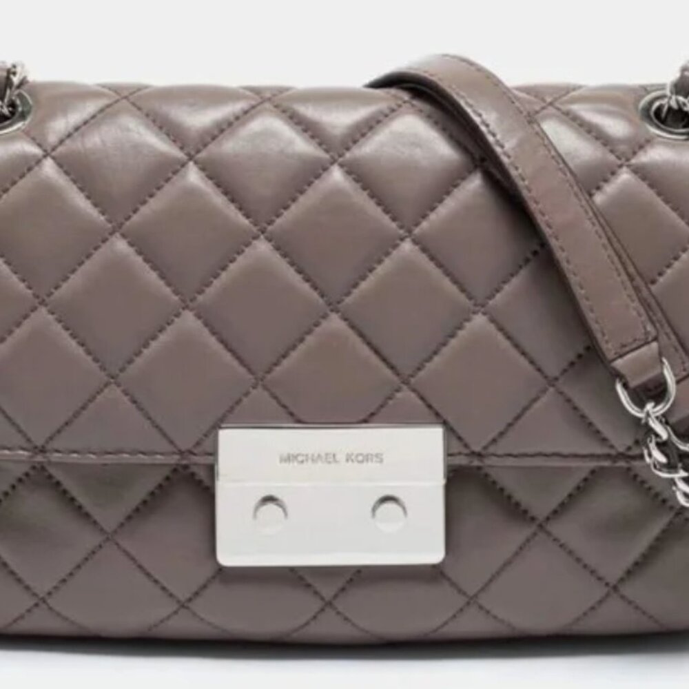 Michael Kors Sloan Quilted Shoulder Bag with Chain Strap